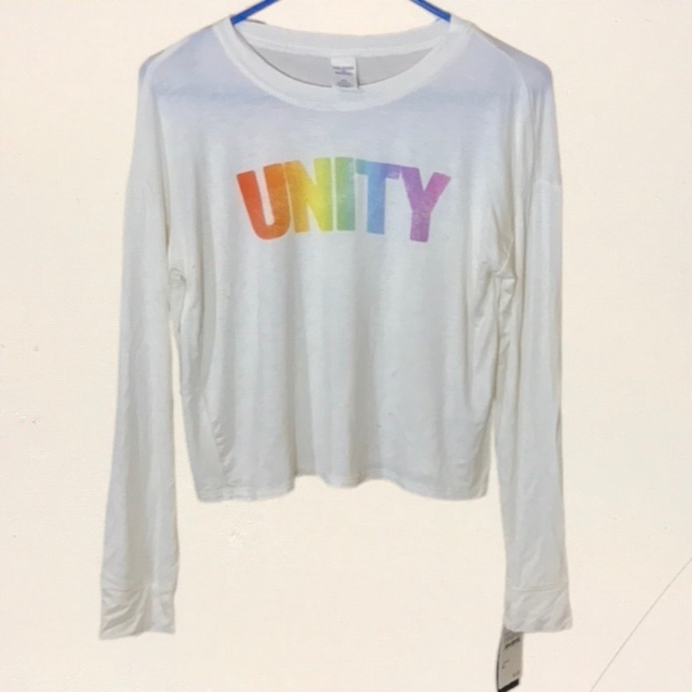 NWT Melrose & Market white long sleeve soft tee shirt Sz M Unity